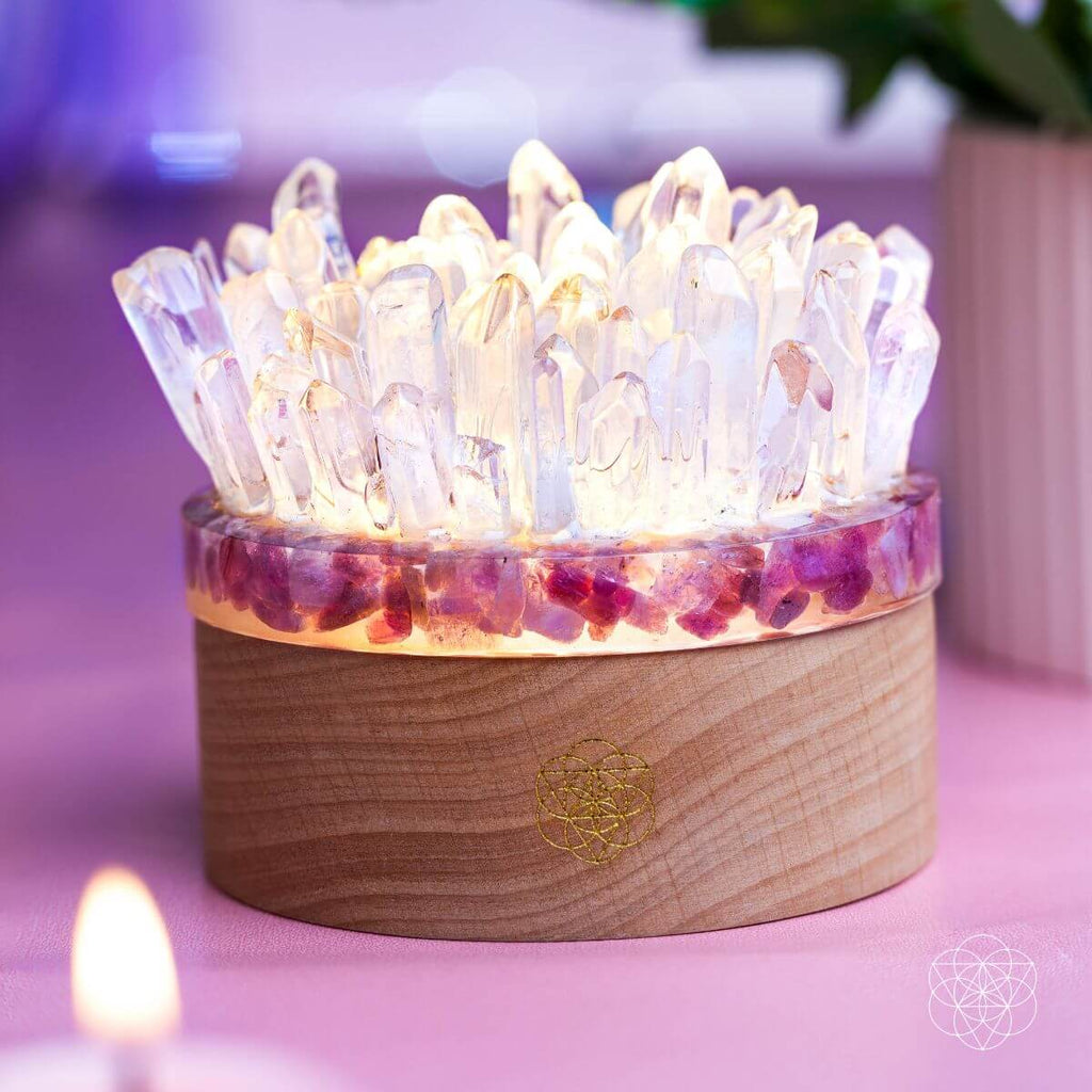 Find My Peace - Quartz & Tourmaline Lamp of Blooming Tranquility - Pileggi on the Square Salon Powered by Gatto Salon Group