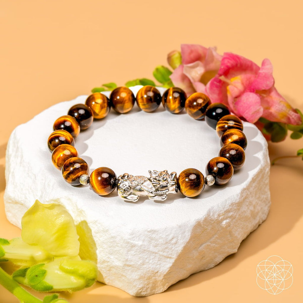 Fortune Flows - Tiger’s Eye & Pixiu Bracelet - Pileggi on the Square Salon Powered by Gatto Salon Group