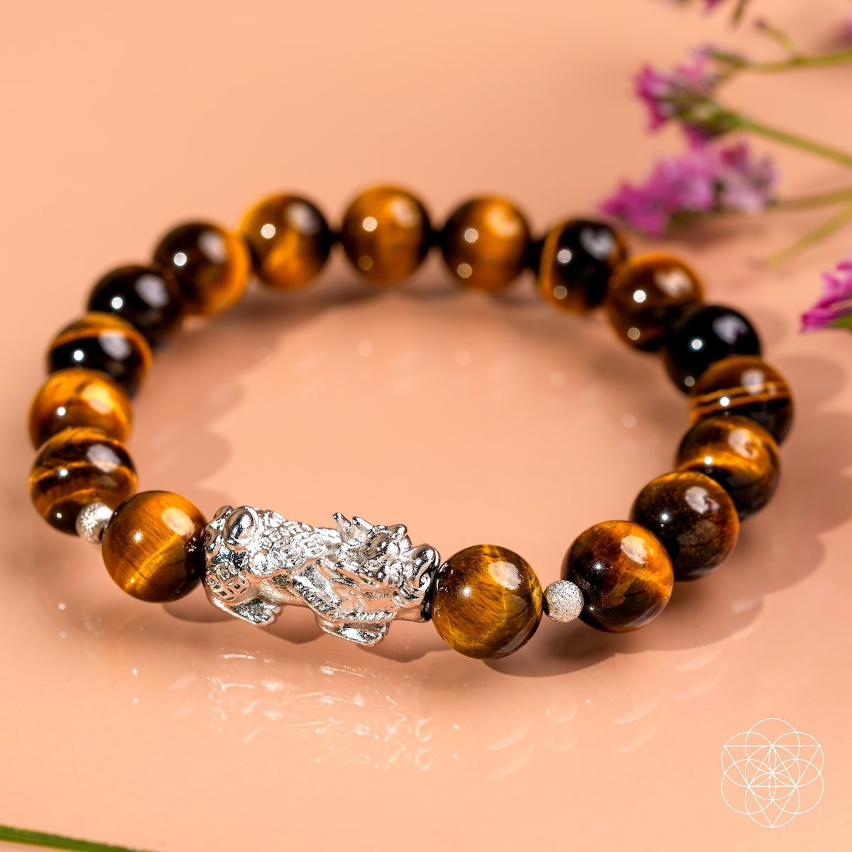 Fortune Flows - Tiger’s Eye & Pixiu Bracelet - Pileggi on the Square Salon Powered by Gatto Salon Group