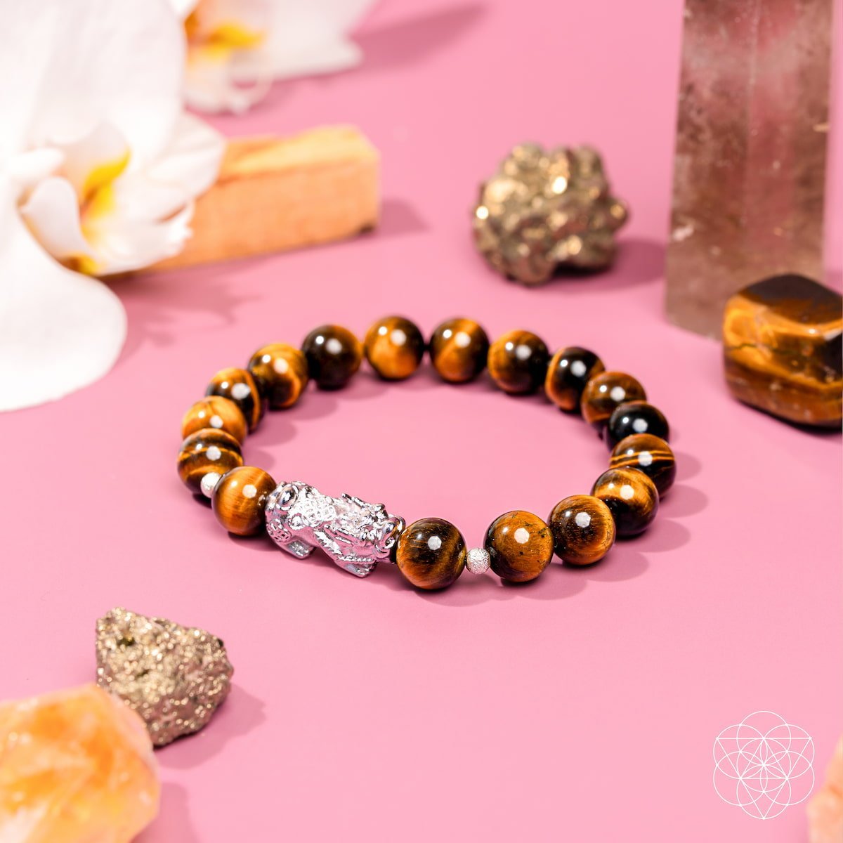 Fortune Flows - Tiger’s Eye & Pixiu Bracelet - Pileggi on the Square Salon Powered by Gatto Salon Group