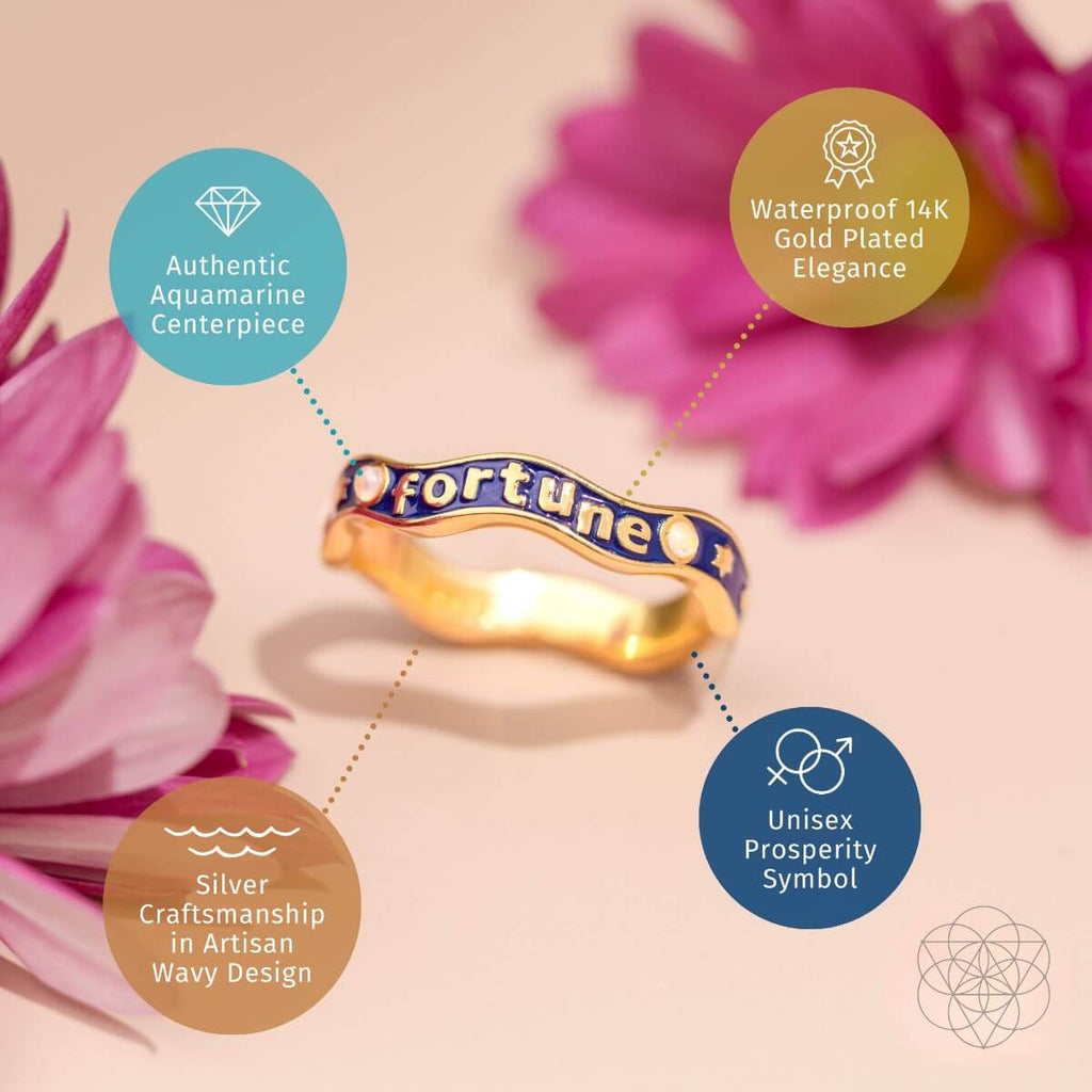 Fortune Magnet - Aquamarine Ring of Prosperity - Pileggi on the Square Salon Powered by Gatto Salon Group