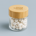 Reusable Glass Jar with Bamboo Lid - For Tooth Tablets