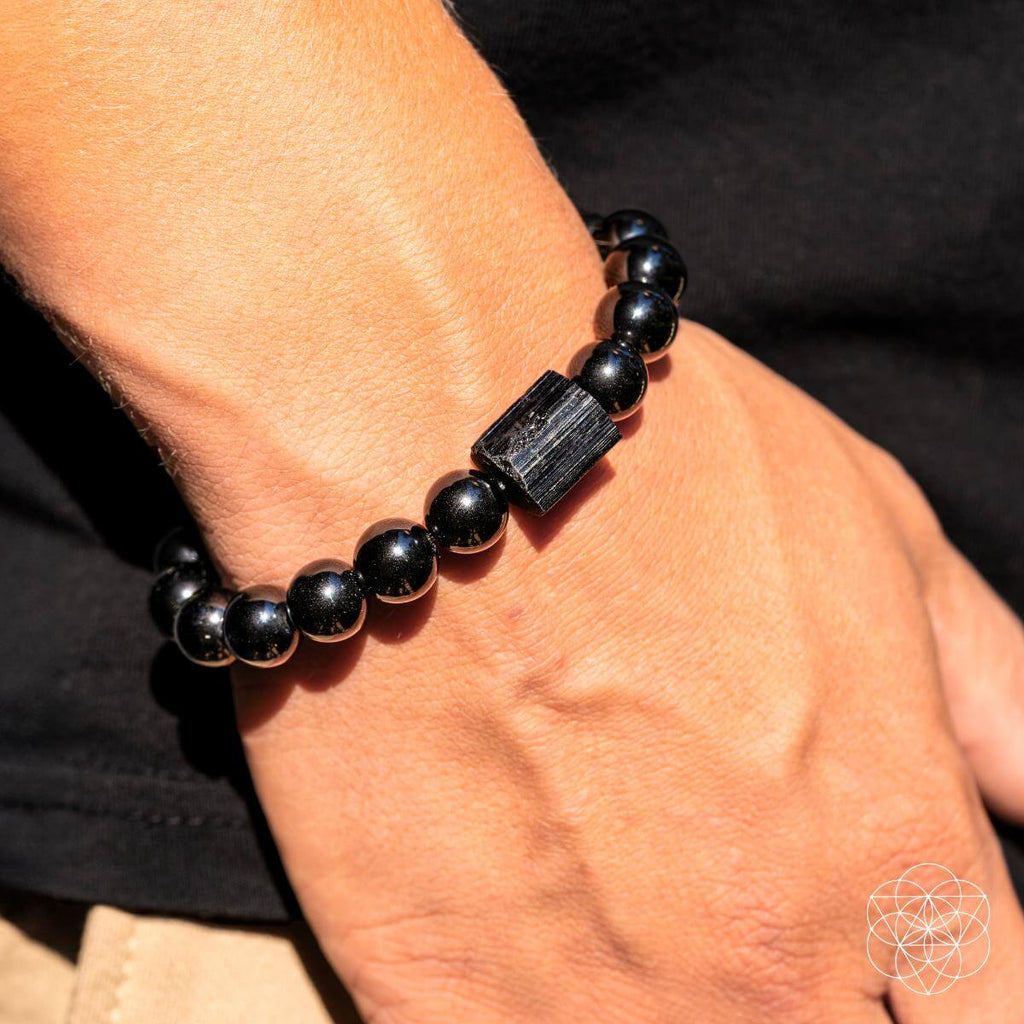 Habit Breaker - Black Obsidian & Tourmaline Bracelet - Pileggi on the Square Salon Powered by Gatto Salon Group