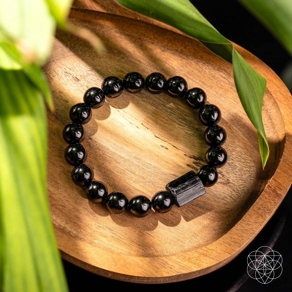 Habit Breaker - Black Obsidian & Tourmaline Bracelet - Pileggi on the Square Salon Powered by Gatto Salon Group