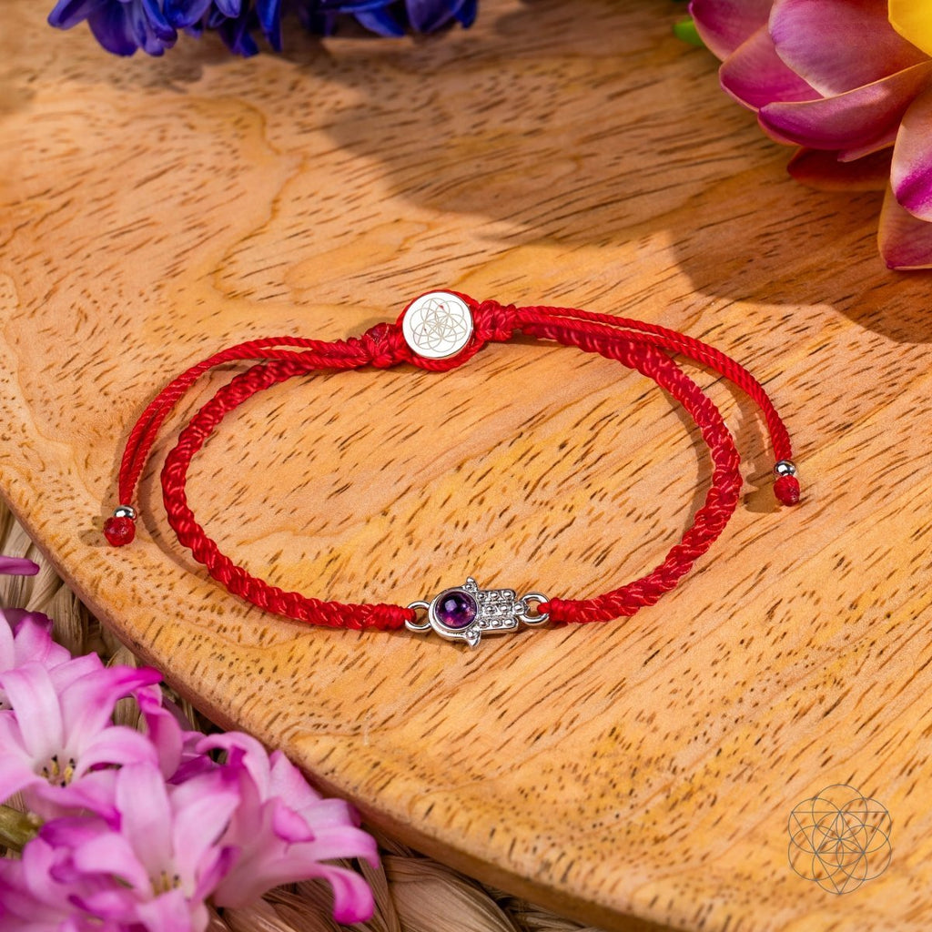 Hamsa Hand of Protection - Four - Strand Red String Bracelet - Pileggi on the Square Salon Powered by Gatto Salon Group