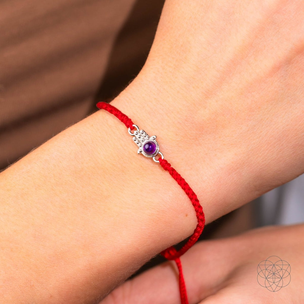 Hamsa Hand of Protection - Four - Strand Red String Bracelet - Pileggi on the Square Salon Powered by Gatto Salon Group