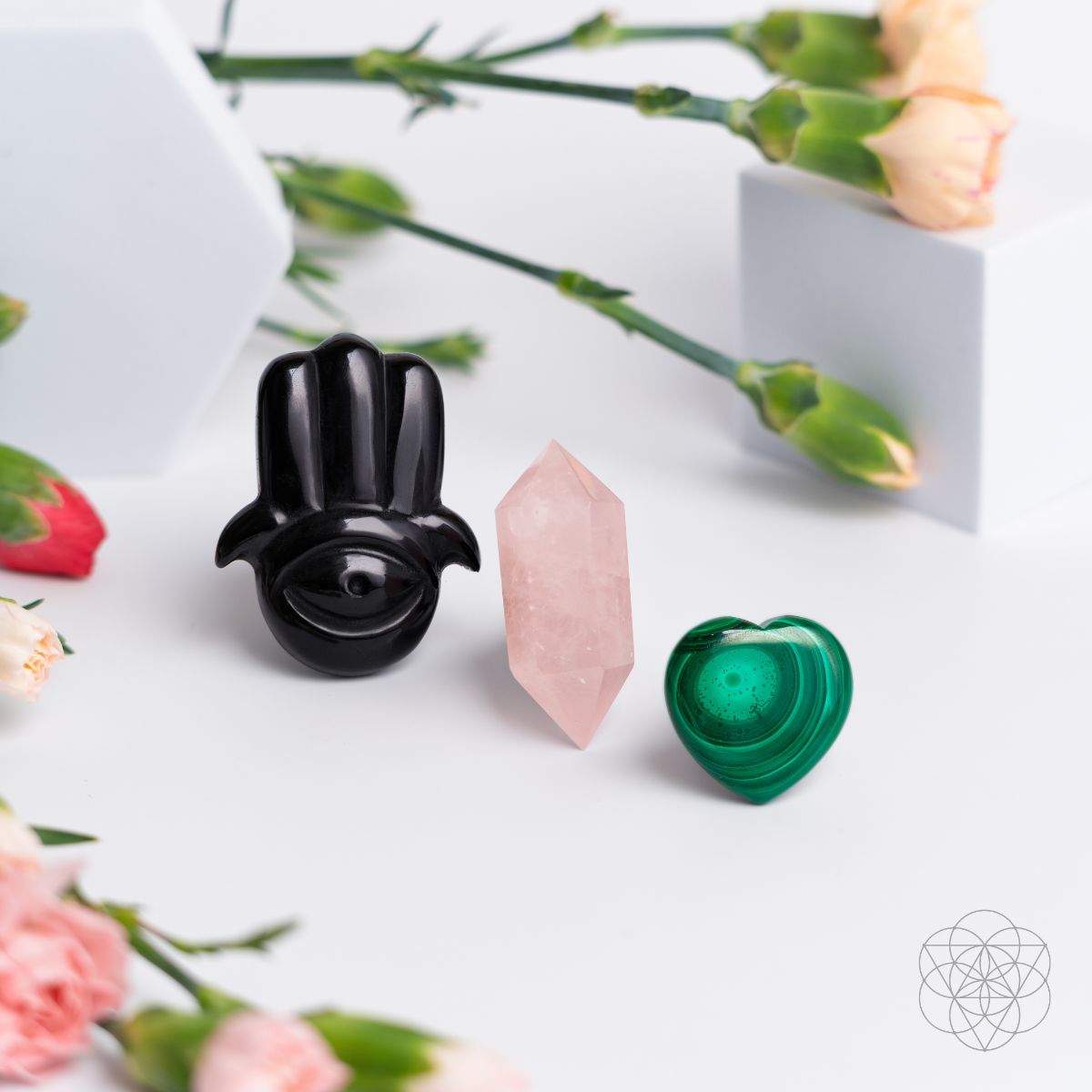 Hamsa Hand of Safe Travels: Aromatherapy Crystal Car Kit - Pileggi on the Square Salon Powered by Gatto Salon Group