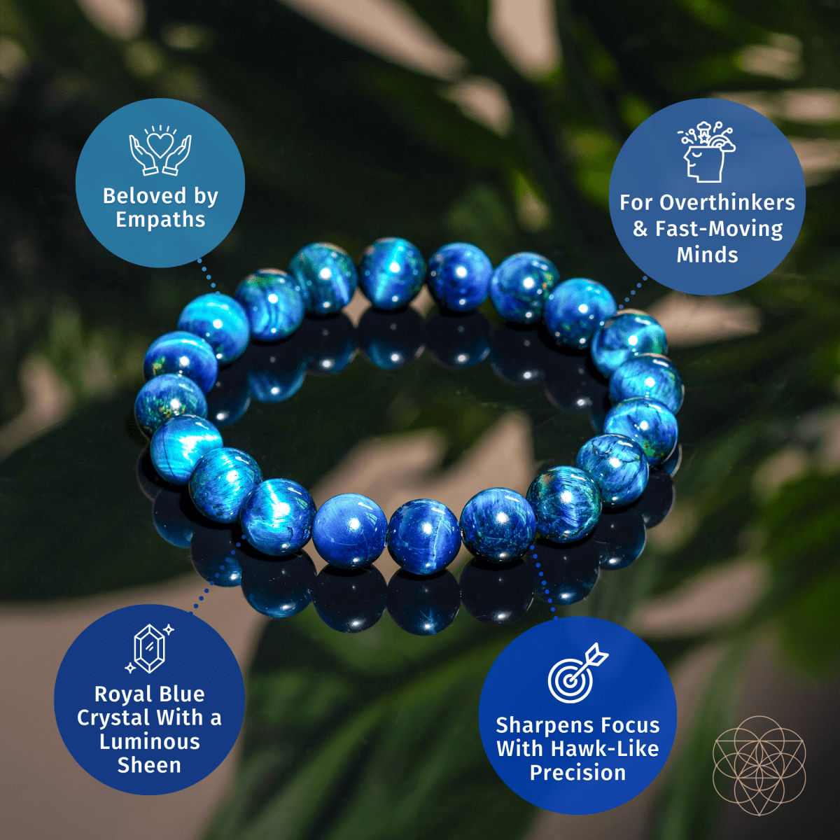 Hawk’s Focus – Royal Blue Tiger’s Eye Bracelet - Pileggi on the Square Salon Powered by Gatto Salon Group