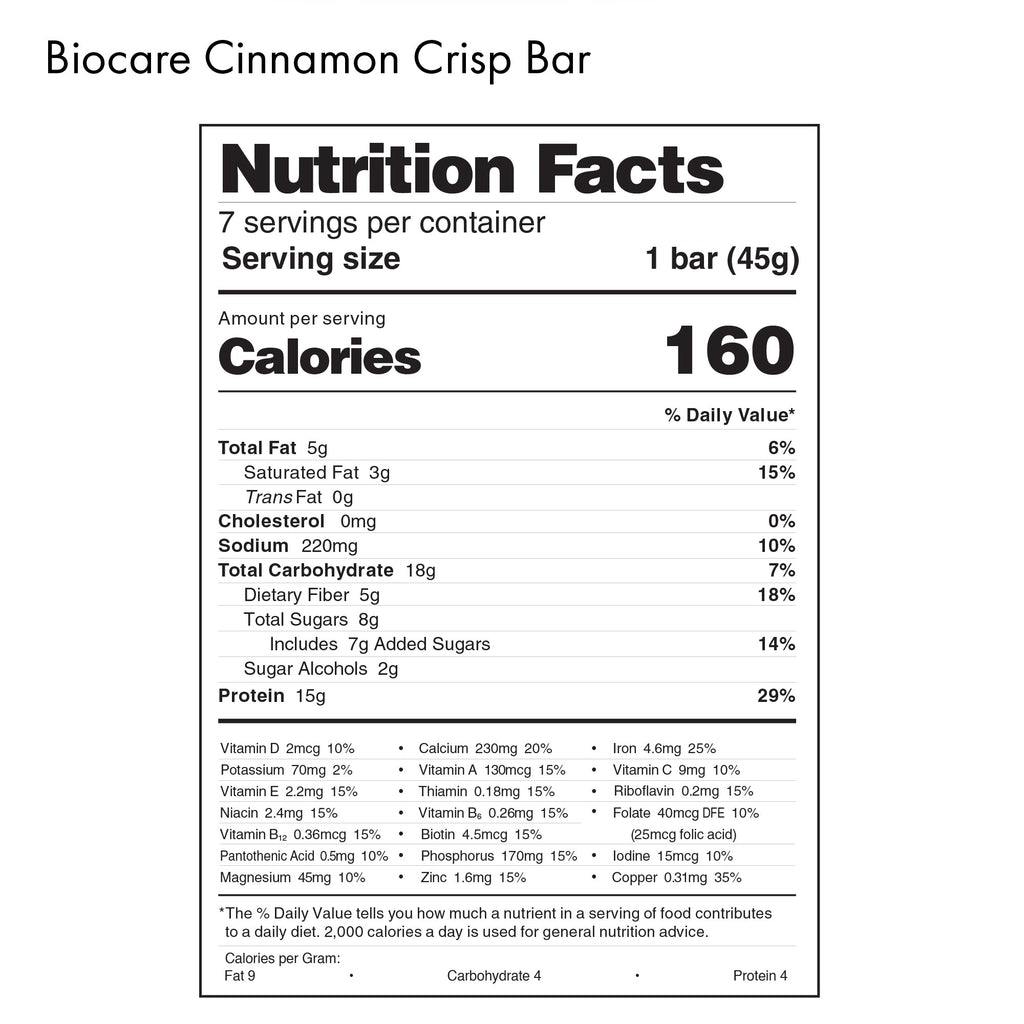 High Protein Cinnamon Crisp Bar - Pileggi on the Square Salon Powered by Gatto Salon Group