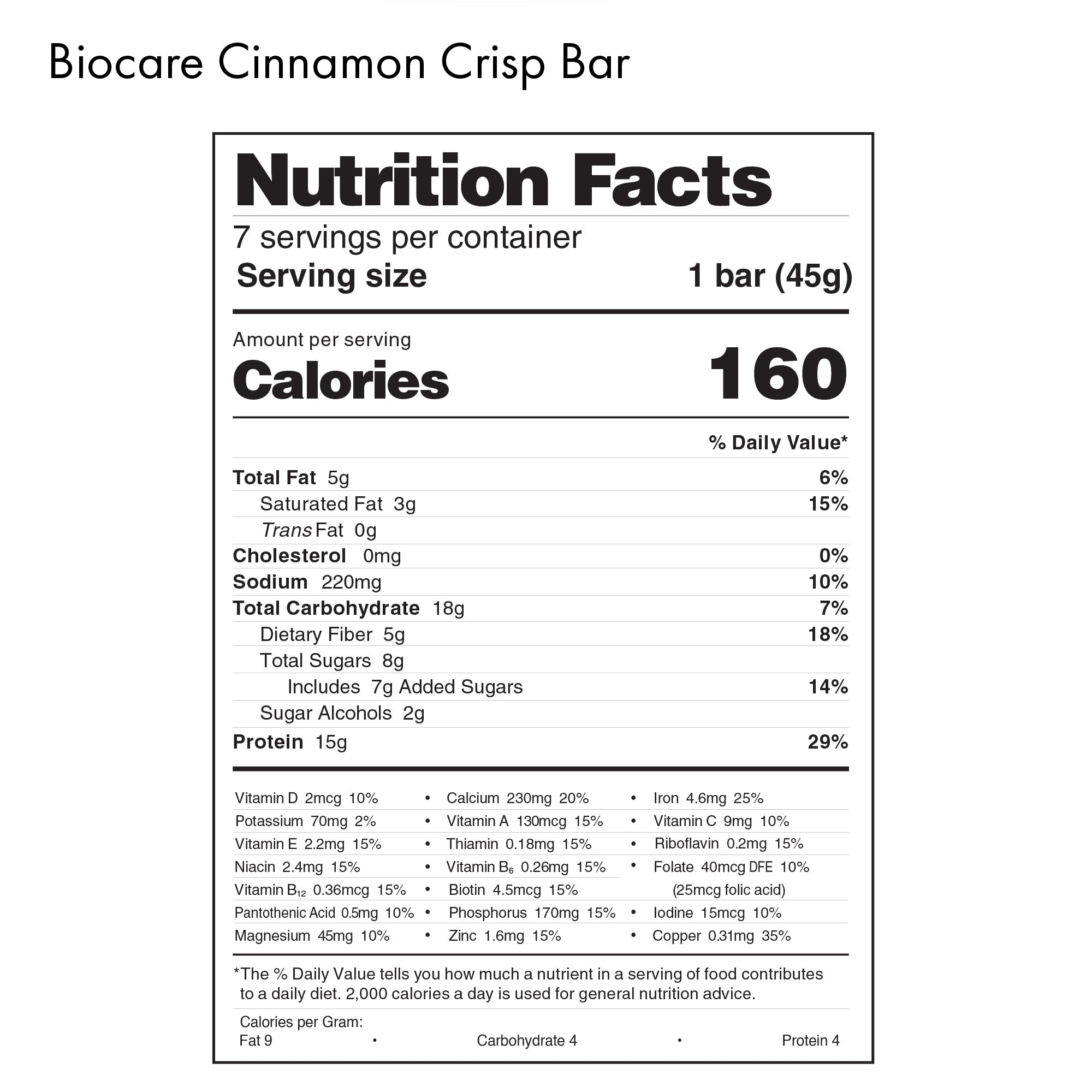 High Protein Cinnamon Crisp Bar - Pileggi on the Square Salon Powered by Gatto Salon Group