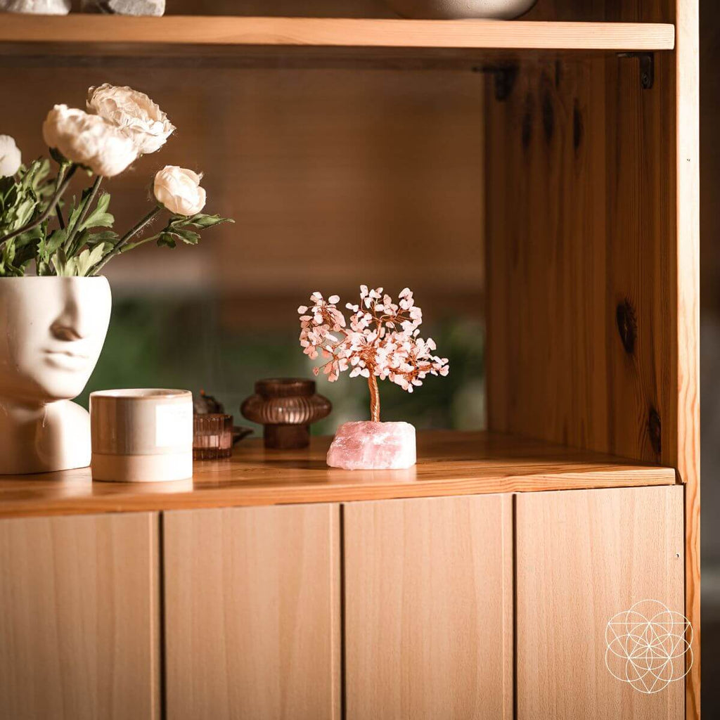 Home Sweet Home - Feng Shui Rose Quartz Tree - Pileggi on the Square Salon Powered by Gatto Salon Group