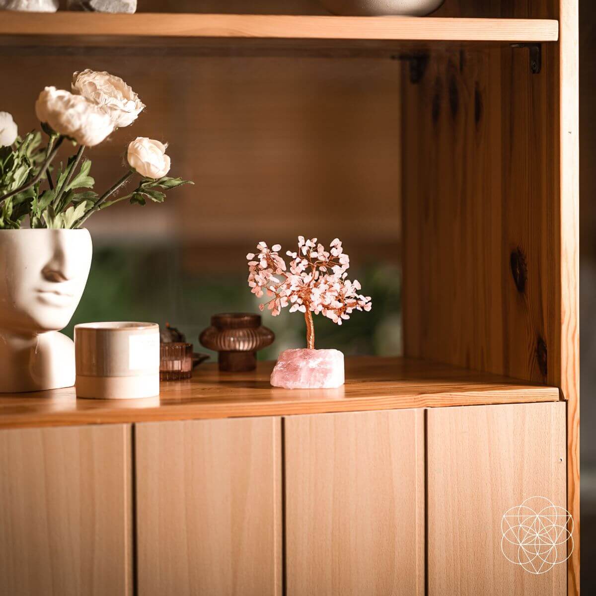 Home Sweet Home - Feng Shui Rose Quartz Tree - Pileggi on the Square Salon Powered by Gatto Salon Group