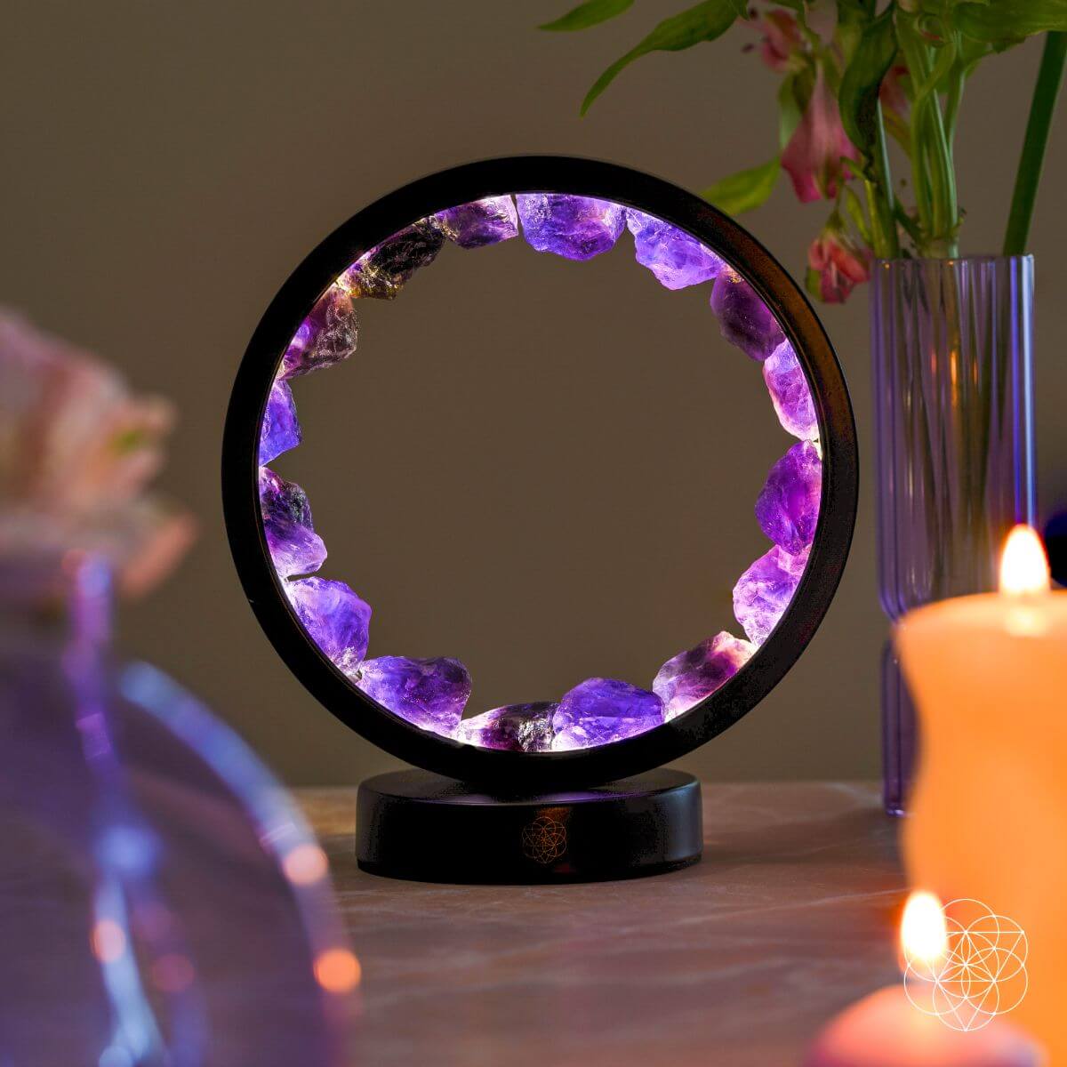 I Am At Peace - Spiritual Protection Amethyst Lamp - Pileggi on the Square Salon Powered by Gatto Salon Group