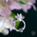 I Am Divinely Guided: 111 Angel Number Silver Lotus Ring - Pileggi on the Square Salon Powered by Gatto Salon Group