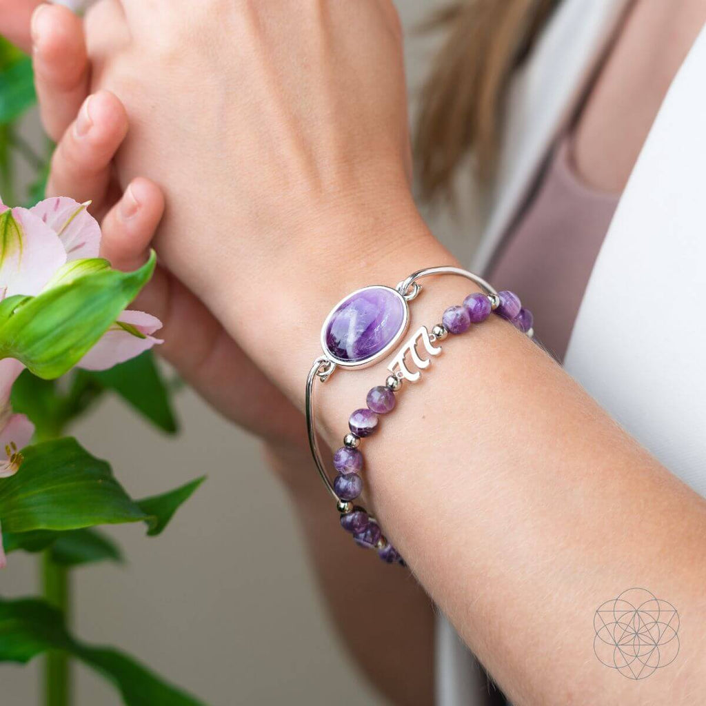 I Am Fortunate - 777 Lucky Amethyst Bracelet Set - Pileggi on the Square Salon Powered by Gatto Salon Group