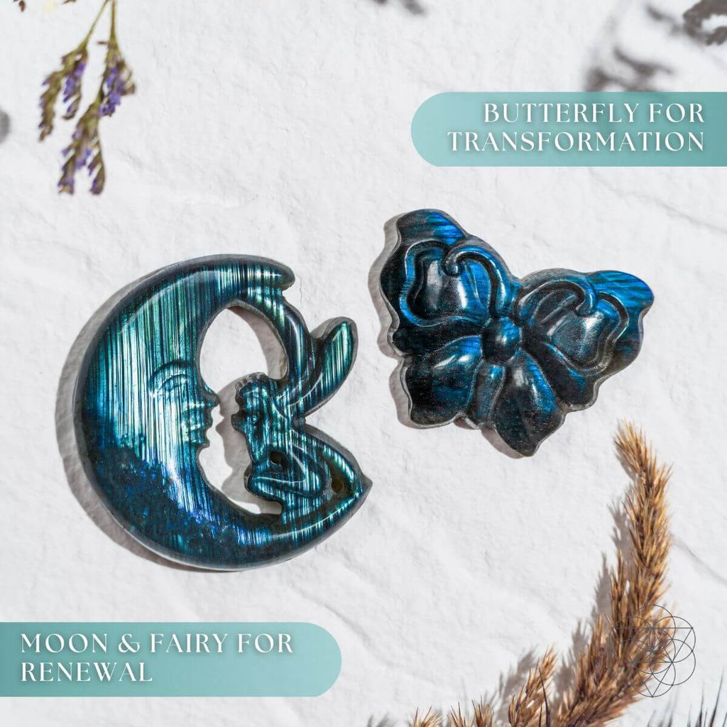 I Am Reborn - Labradorite Carving of Transformation - Pileggi on the Square Salon Powered by Gatto Salon Group