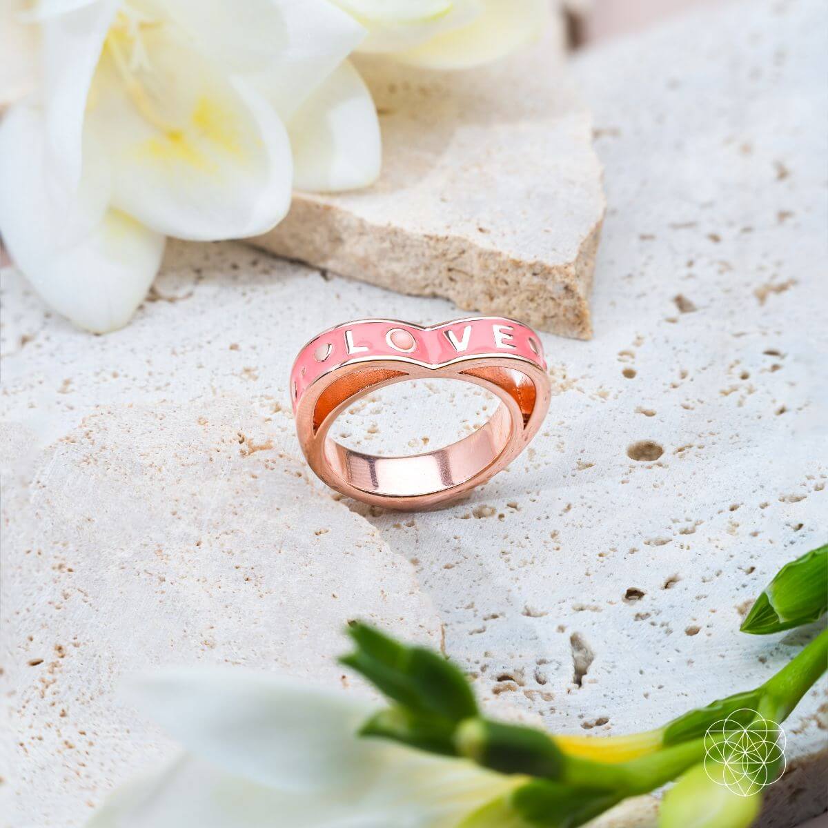 I Love My Life - Heart Awakening Pink Opal Ring - Pileggi on the Square Salon Powered by Gatto Salon Group