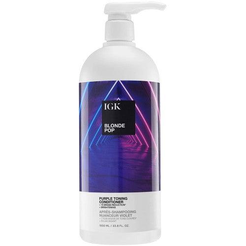 IGK BLONDE POP Purple Toning Conditioner 33.8oz - Pileggi on the Square Salon Powered by Gatto Salon Group