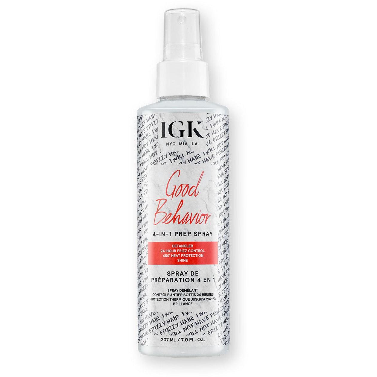 IGK GOOD BEHAVIOR 4 - in - 1 Prep Spray 7oz - Pileggi on the Square Salon Powered by Gatto Salon Group