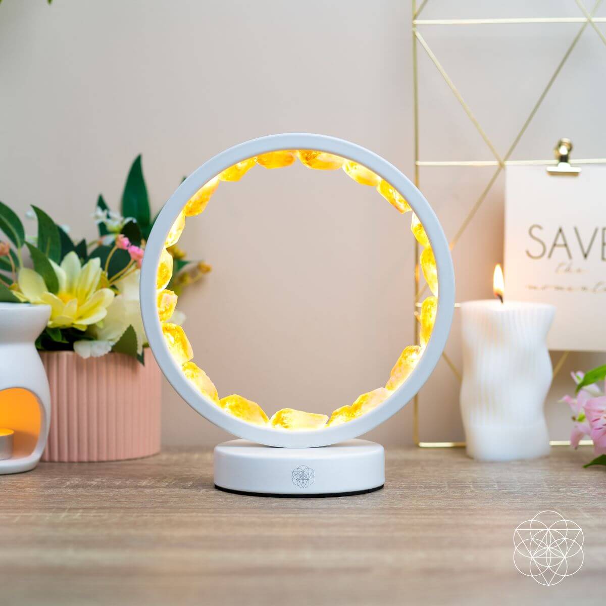 Infinite Abundance: Citrine Lamp of Manifestation - Pileggi on the Square Salon Powered by Gatto Salon Group