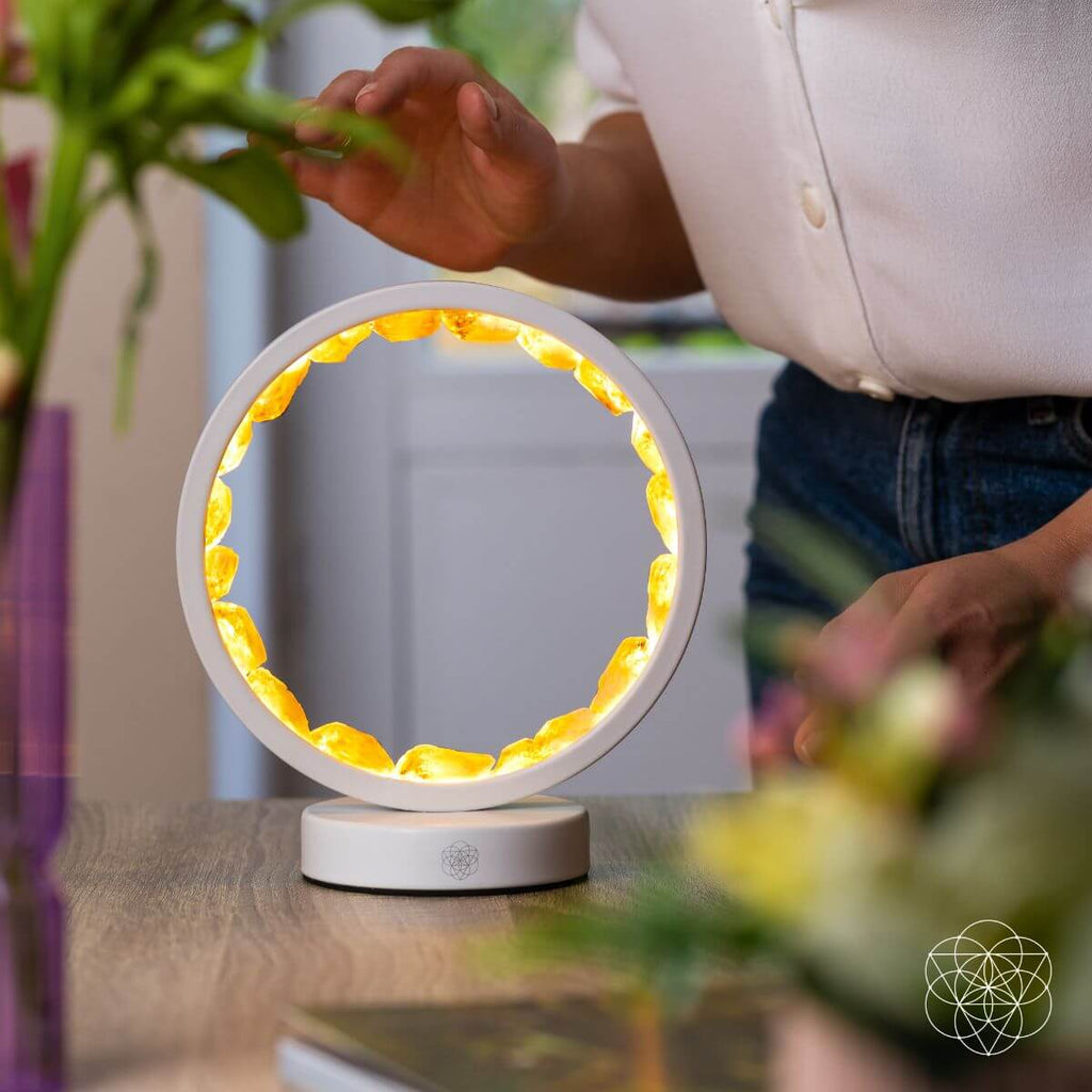 Infinite Abundance: Citrine Lamp of Manifestation - Pileggi on the Square Salon Powered by Gatto Salon Group