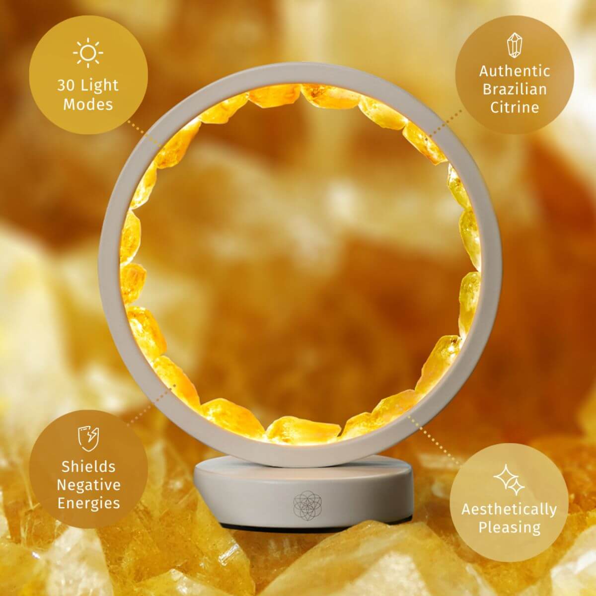 Infinite Abundance: Citrine Lamp of Manifestation - Pileggi on the Square Salon Powered by Gatto Salon Group