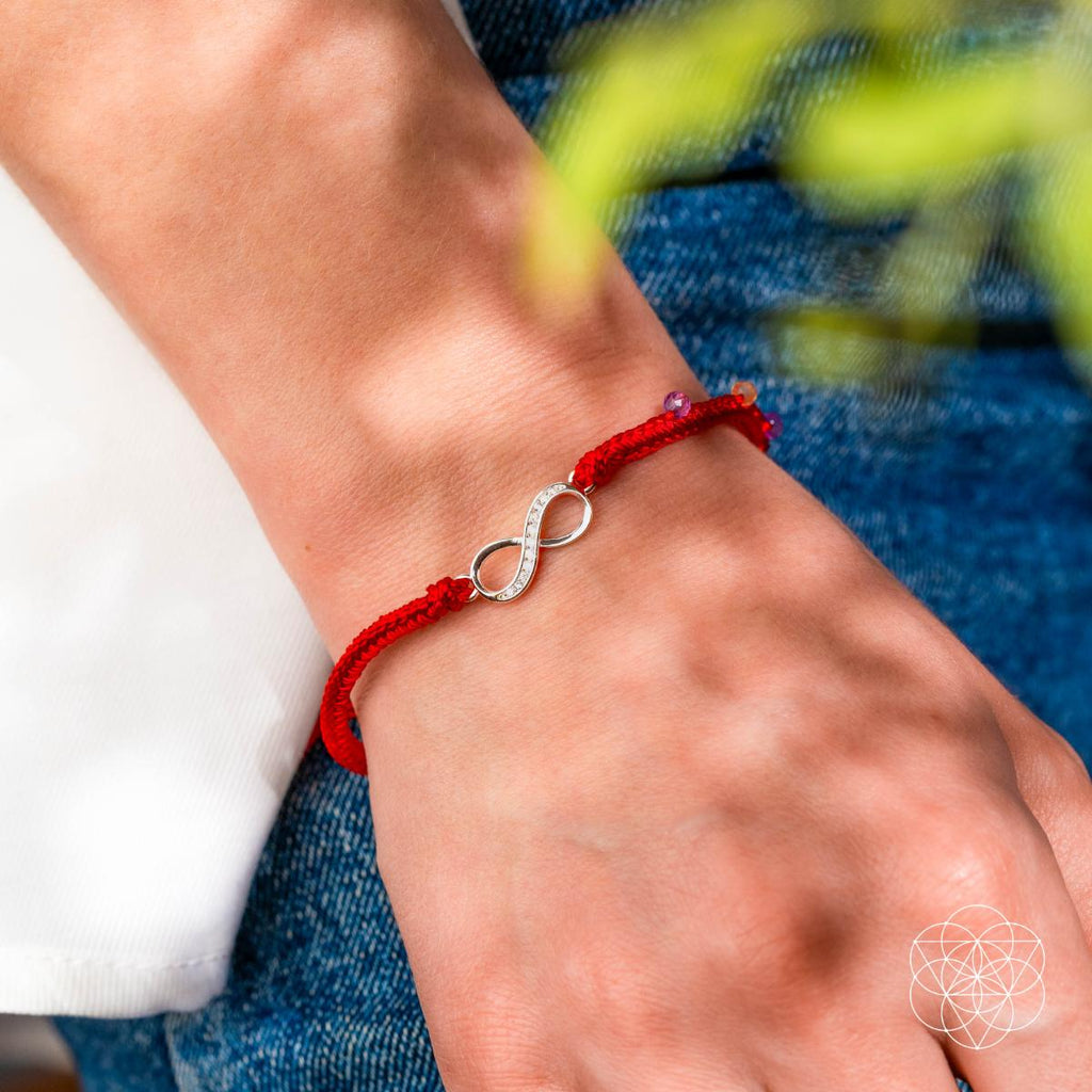 Infinite Prosperity - Eight - Strand Red String Bracelet - Pileggi on the Square Salon Powered by Gatto Salon Group
