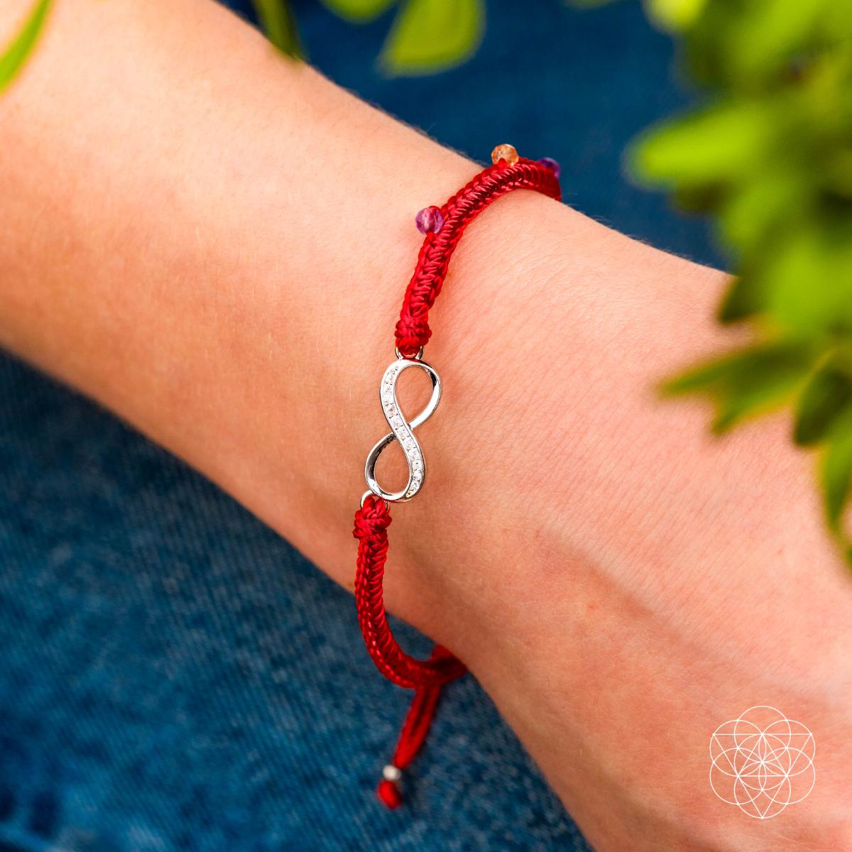 Infinite Prosperity - Eight - Strand Red String Bracelet - Pileggi on the Square Salon Powered by Gatto Salon Group
