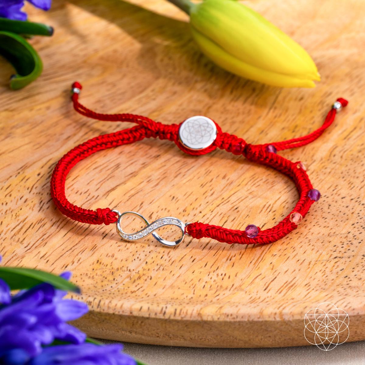 Infinite Prosperity - Eight - Strand Red String Bracelet - Pileggi on the Square Salon Powered by Gatto Salon Group