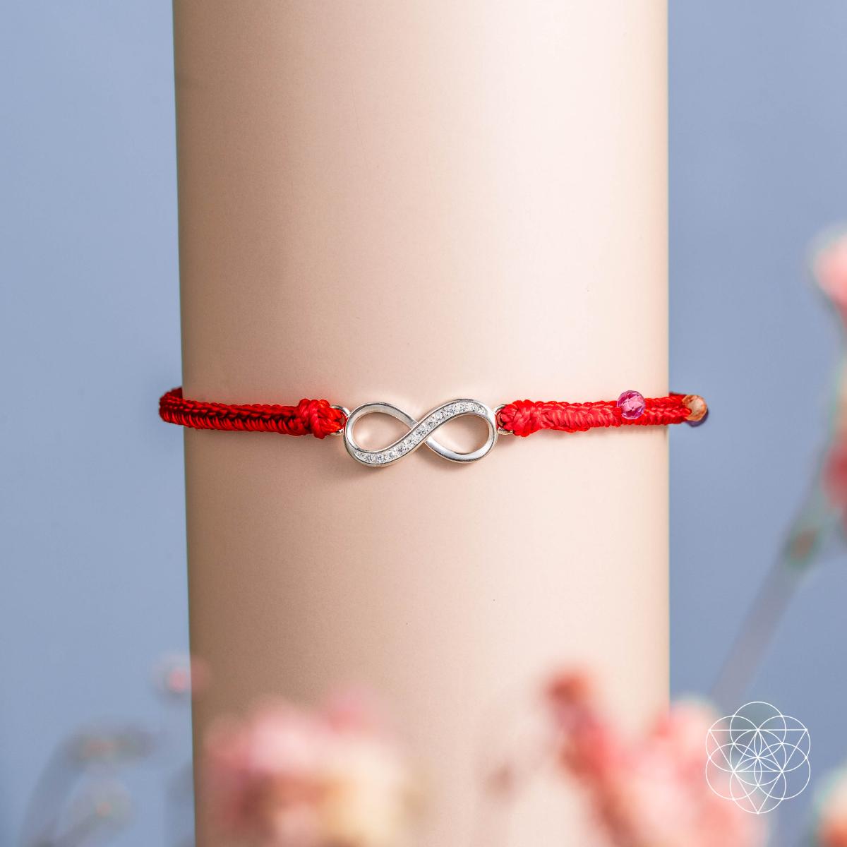 Infinite Prosperity - Eight - Strand Red String Bracelet - Pileggi on the Square Salon Powered by Gatto Salon Group