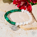 Infinite Triumph - Malachite & Selenite Success Bracelet - Pileggi on the Square Salon Powered by Gatto Salon Group