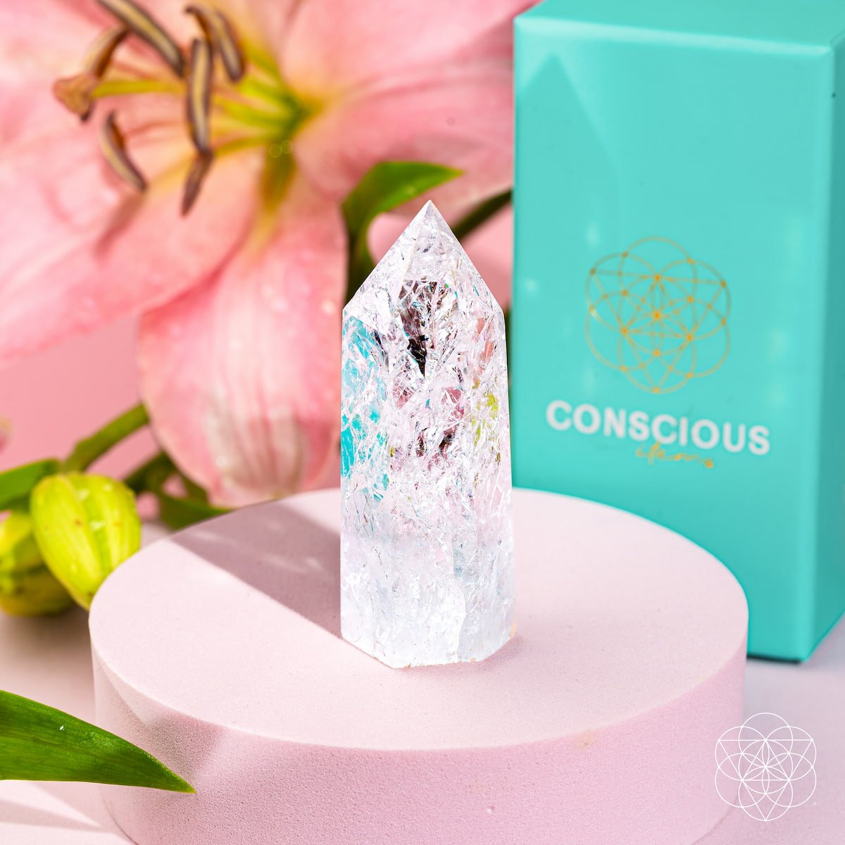 Limitless Manifestation - Ice Quartz Point - Pileggi on the Square Salon Powered by Gatto Salon Group