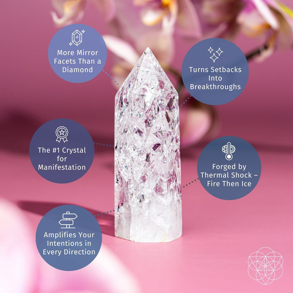 Limitless Manifestation - Ice Quartz Point - Pileggi on the Square Salon Powered by Gatto Salon Group