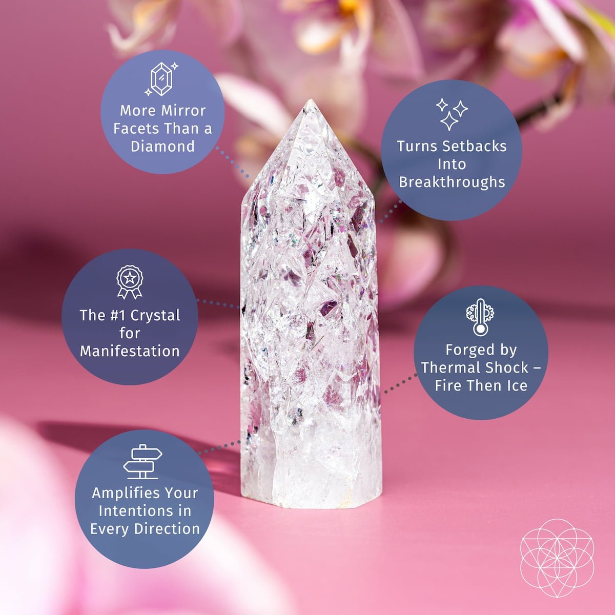 Limitless Manifestation - Ice Quartz Point - Pileggi on the Square Salon Powered by Gatto Salon Group