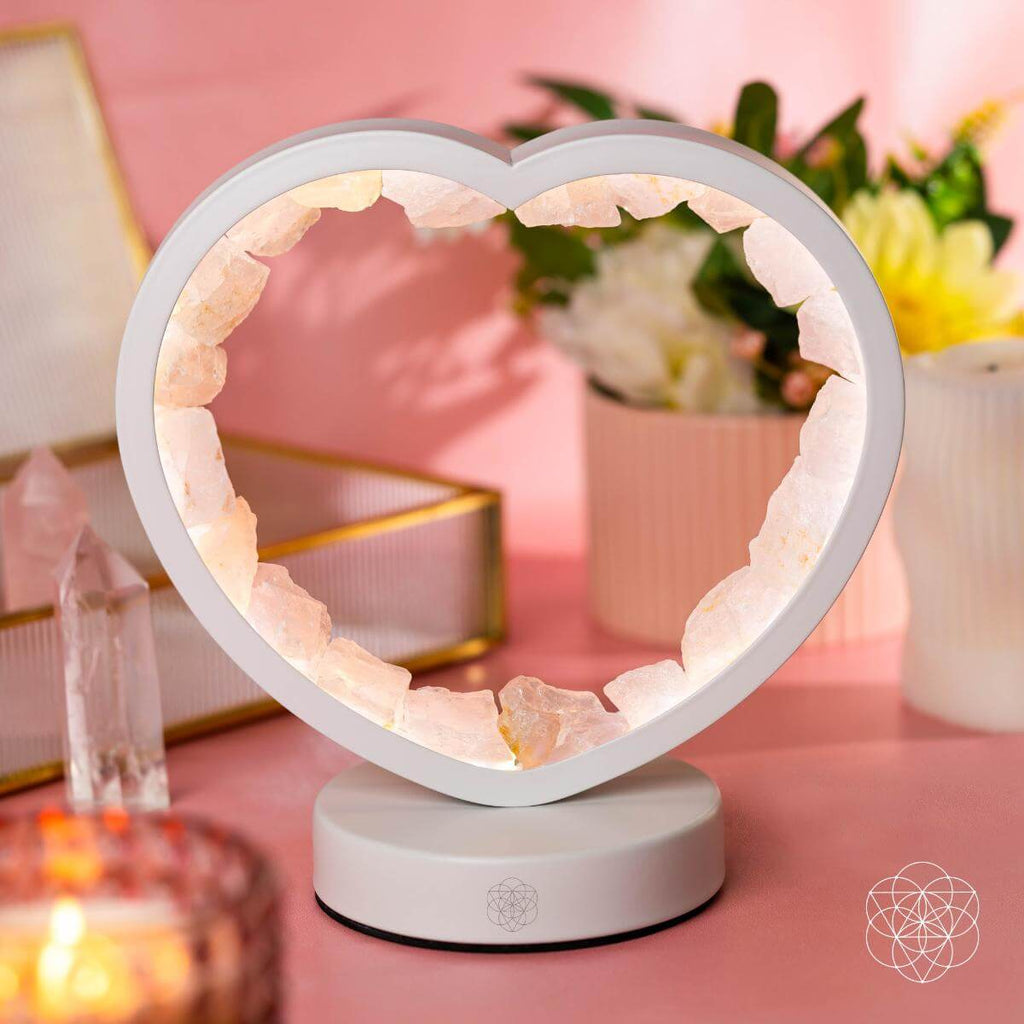 Love Magnet - Rose Quartz Heart Lamp - Pileggi on the Square Salon Powered by Gatto Salon Group
