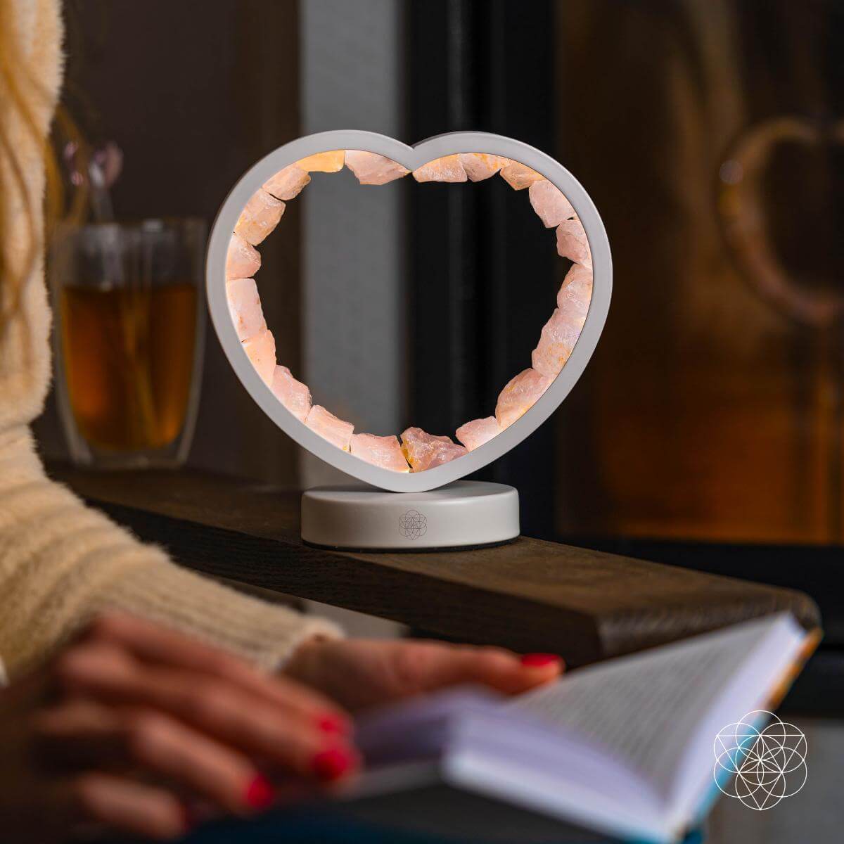 Love Magnet - Rose Quartz Heart Lamp - Pileggi on the Square Salon Powered by Gatto Salon Group