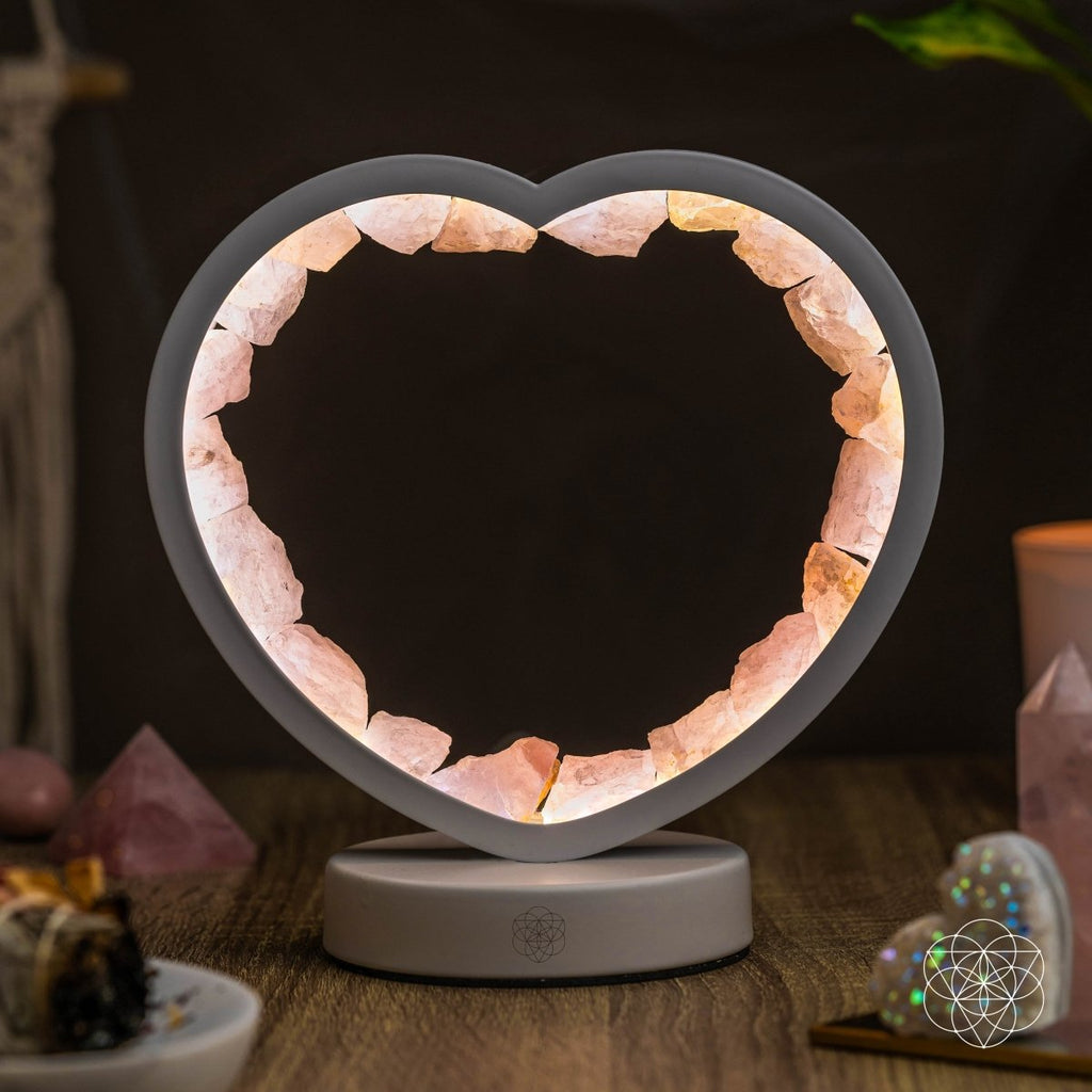 Love Magnet - Rose Quartz Heart Lamp - Pileggi on the Square Salon Powered by Gatto Salon Group