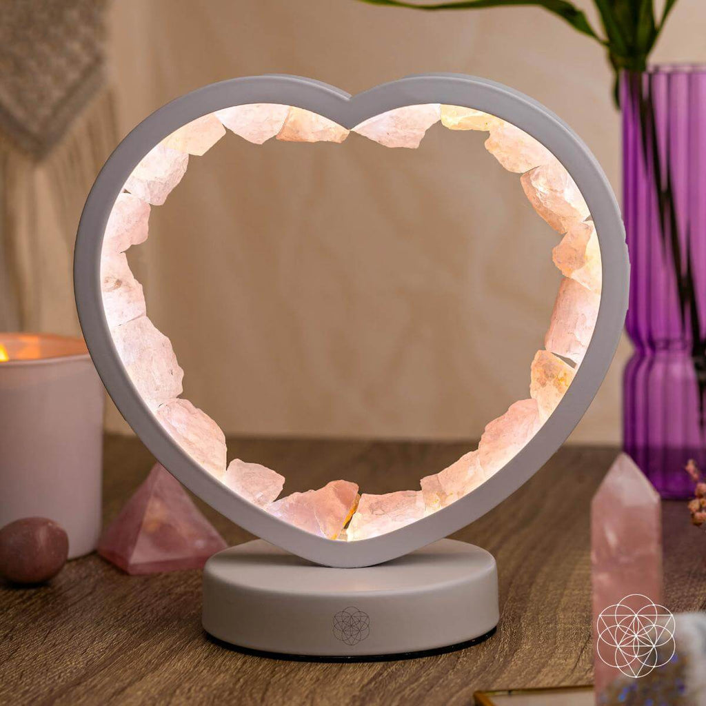 Love Magnet - Rose Quartz Heart Lamp - Pileggi on the Square Salon Powered by Gatto Salon Group