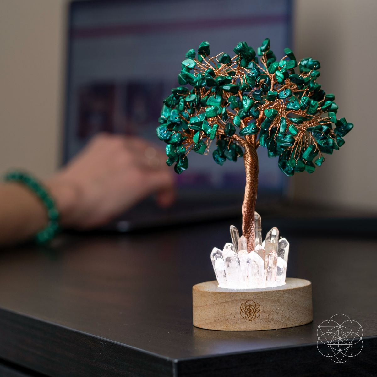 Malachite Anxiety Tree Lamp - Pileggi on the Square Salon Powered by Gatto Salon Group
