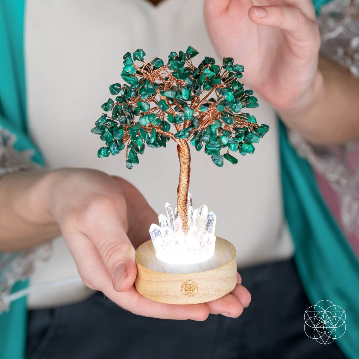 Malachite Anxiety Tree Lamp - Pileggi on the Square Salon Powered by Gatto Salon Group