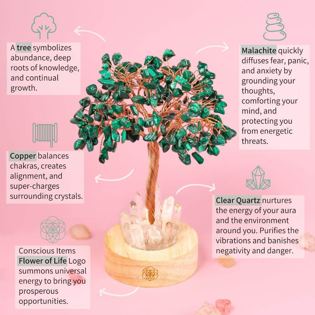 Malachite Anxiety Tree Lamp - Pileggi on the Square Salon Powered by Gatto Salon Group