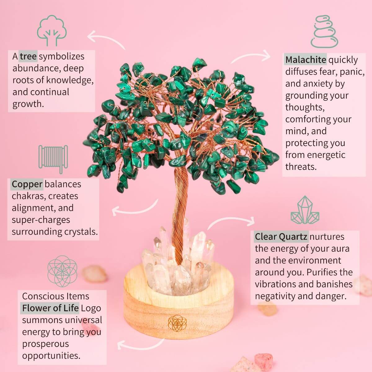 Malachite Anxiety Tree Lamp - Pileggi on the Square Salon Powered by Gatto Salon Group