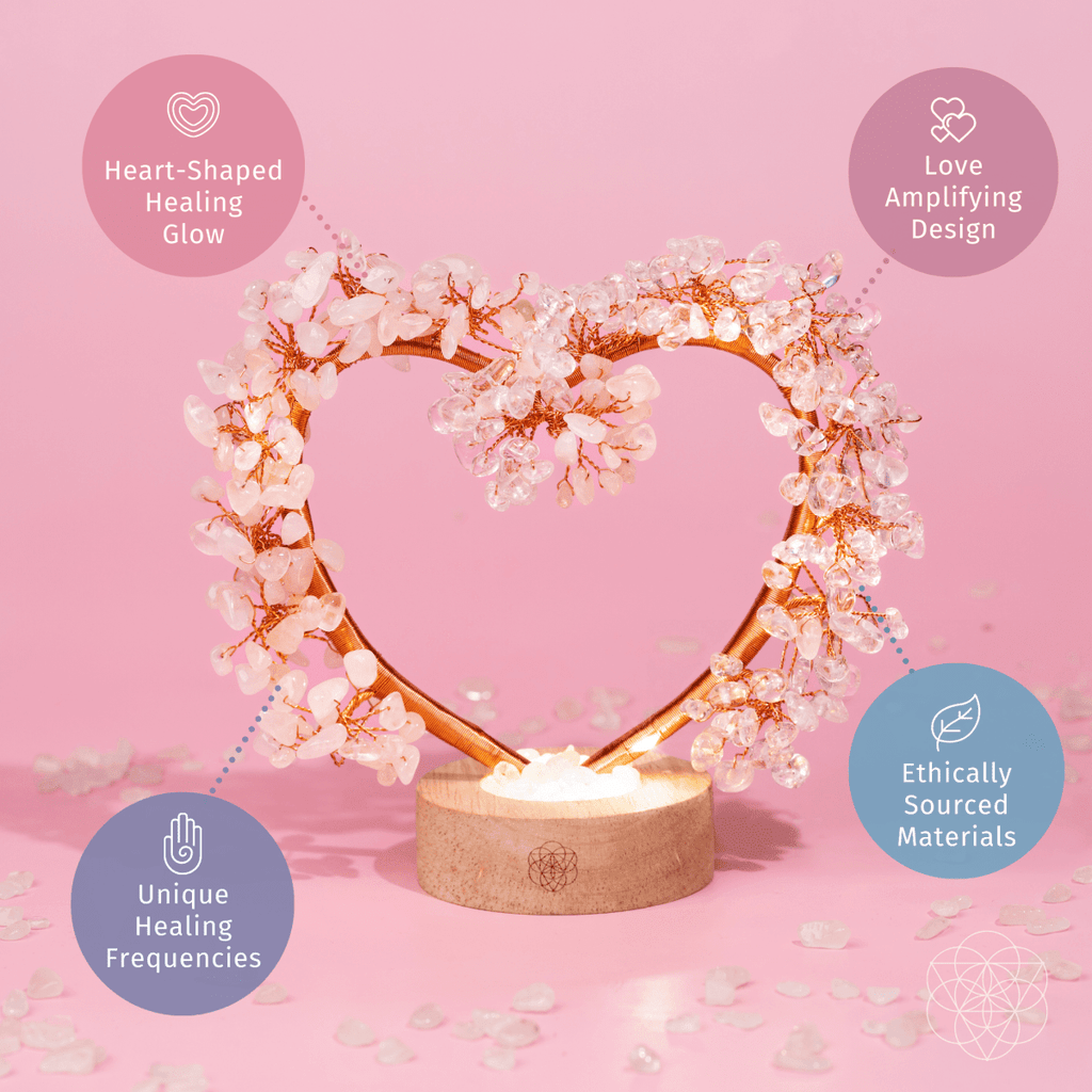 Mend My Broken Heart - Rose & Clear Quartz Tree Lamp - Pileggi on the Square Salon Powered by Gatto Salon Group