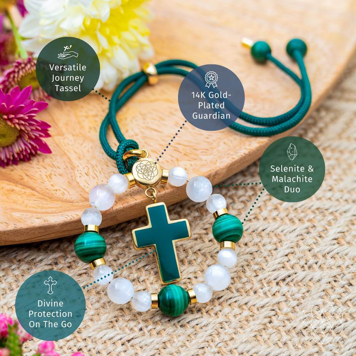 Mindful Journey - Cross Charm Tassel of Safe Travels - Pileggi on the Square Salon Powered by Gatto Salon Group