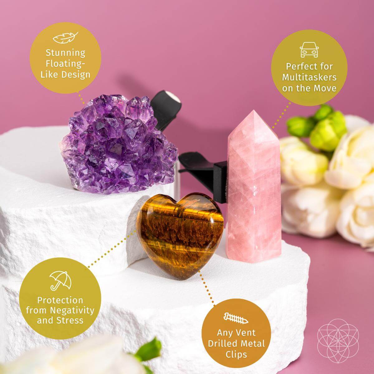 Mindful Multitasker - Crystal Car Kit of Balance - Pileggi on the Square Salon Powered by Gatto Salon Group