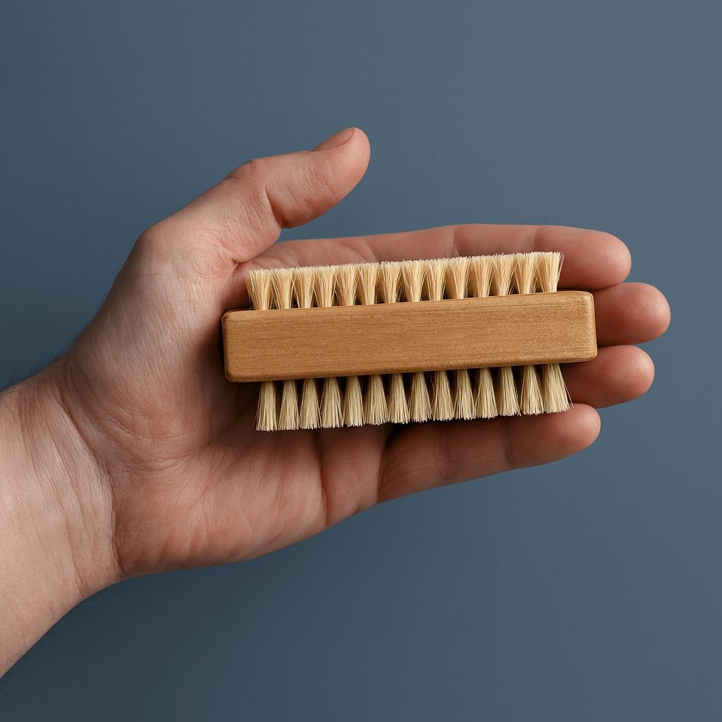 Wooden Nail Brush - Natural Fingernail Scrub Brush