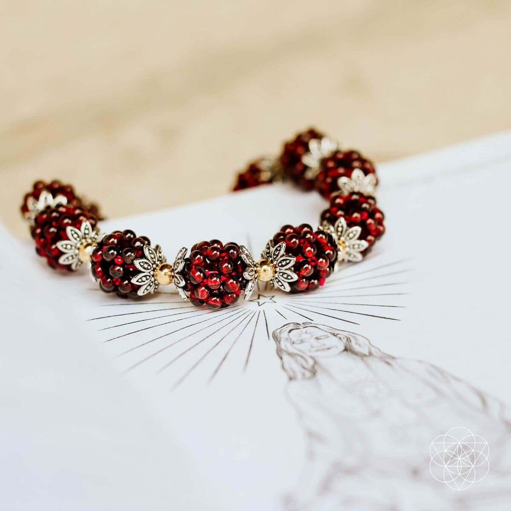 Natural Garnet Healing Bracelet - Pileggi on the Square Salon Powered by Gatto Salon Group