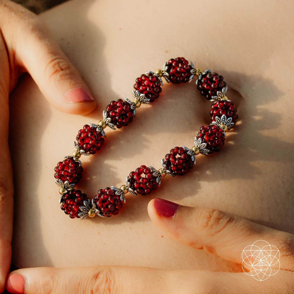 Natural Garnet Healing Bracelet - Pileggi on the Square Salon Powered by Gatto Salon Group