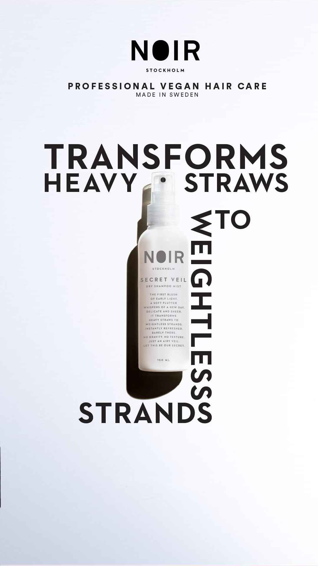 Noir Stockholm SECRET VEIL Dry Shampoo Mist for Effortless Freshness