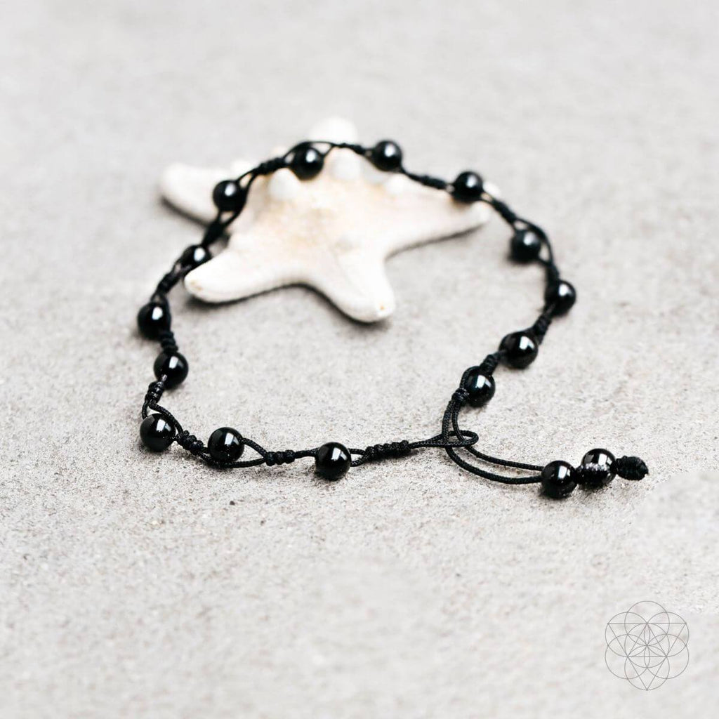 Obsidian Grounding Anklet - Pileggi on the Square Salon Powered by Gatto Salon Group